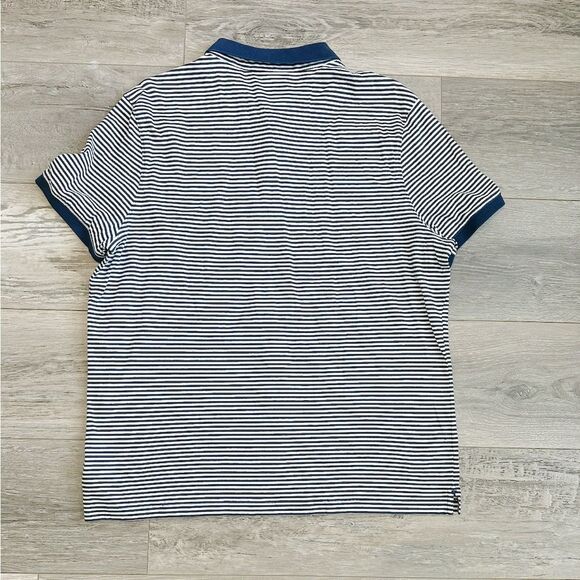 Michael Kors Navy and White Striped Polo - Picture 3 of 3